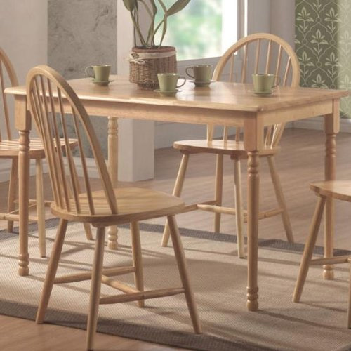 5. Coaster Rectangular Butcher Block Farm Dining Table