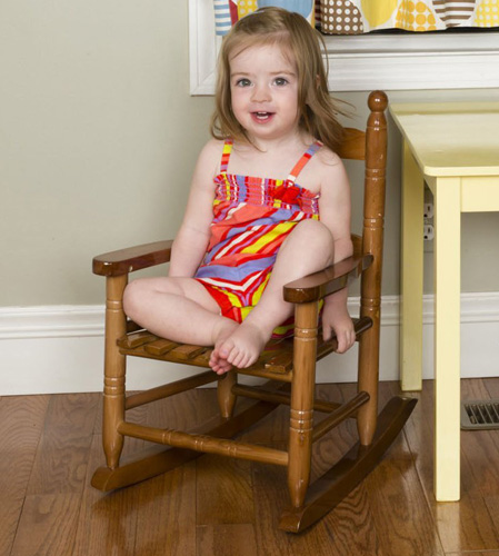 7. Jack-Post KN-10N Classic Child's Porch Rocker Natural Laquer Oak