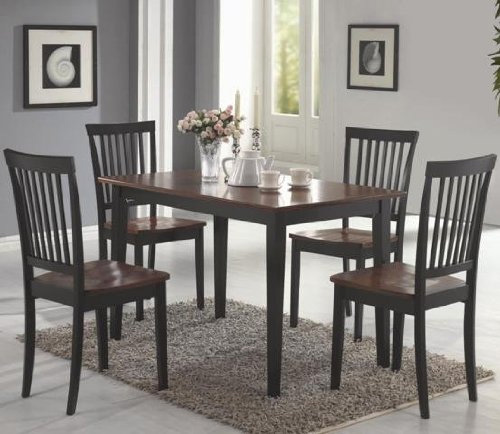 3. Coaster 5-piece Dining Set, Table Top with 4 Chairs