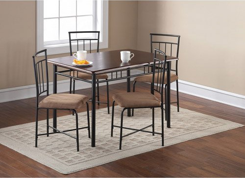 8. Mainstays 5-Piece Wood and Metal Dining Set, Espresso