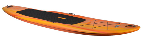 9. Pelican Flow 106 Stand-Up Paddleboard, Fade Red/Yellow