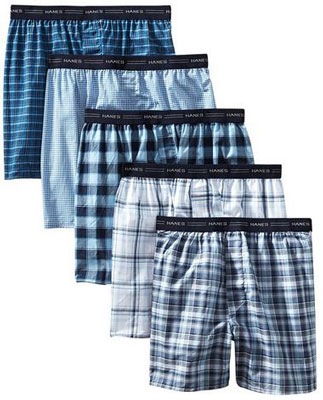 1. Hanes Men's 5-Pack Tagless Tartan Boxer, Best Mens Underwear Reviews