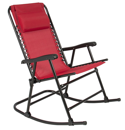 1. Best Choice Products Folding Rocking Chair Foldable Rocker Outdoor Patio Furniture Red
