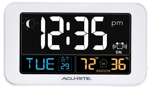 #3. AcuRite 13040 Intelli-Time Alarm Clock