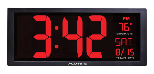#5. AcuRite 75127 Oversized LED Clock