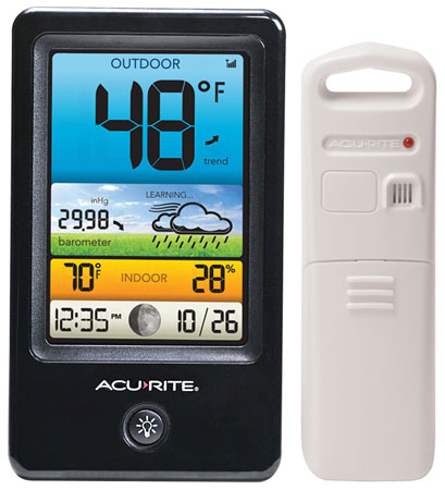 13.  AcuRite 00509 Color Weather Station With Count Temperature/Humidity/Forecast