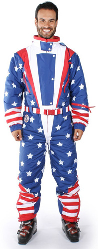 #1. American Flag USA Ski Suit