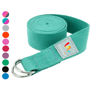 4. Wacces D-Ring Buckle Cotton Yoga Straps